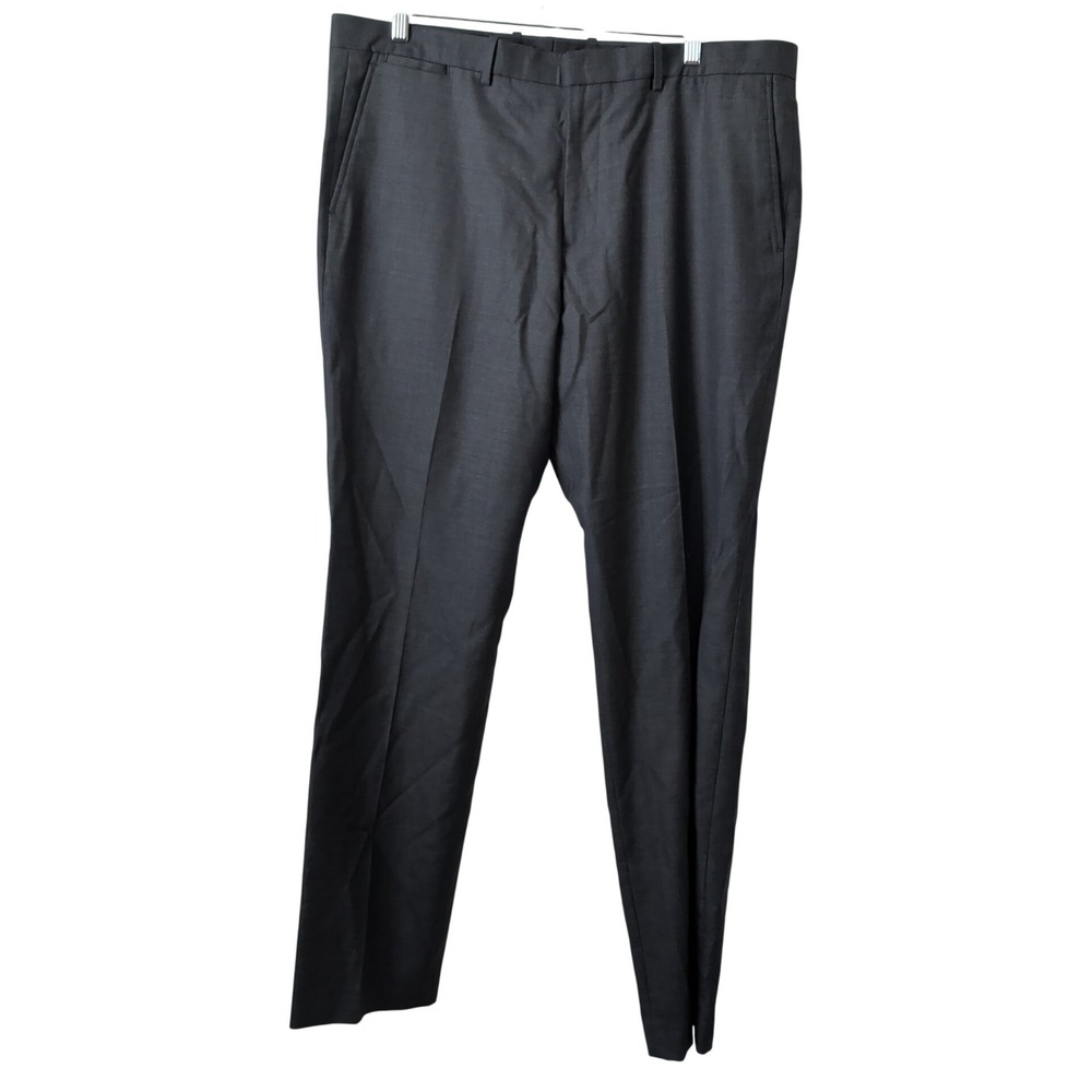 Theory Marlo Ostro Charcoal Grey 100% Wool Dress Pants Mens 38x34 E0571283 NWT